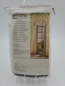 JC PENNEY HOME COLLECTION ASCOT VALANCES & ROD POCKET PANELS COOL WHITE SANTANA - Picture 1 of 12