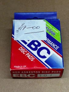 Pastillas de freno de disco EBC FA101 NEGRO compuesto orgánico - Imagen 1 de 2