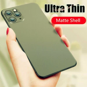 0.4MM Thin Case Cover For iPhone 16 15 14 Pro Max 13 12 11 X XR Matte Hard Skin - Picture 1 of 17