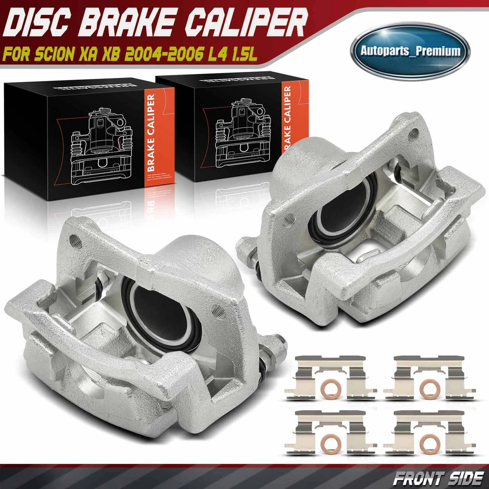 Pinza de freno delantera izquierda y derecha 2 piezas con soporte para Scion xA xB 2004-2006 Foto 1 de 4