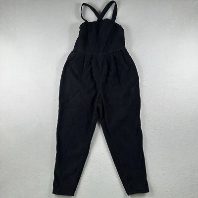 Mono Free People para mujer pequeño negro pana plisado bolsillos correa para lazo Foto 1 de 4