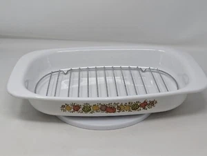 CorningWare SPICE OF LIFE P-21 Asador 13x9x2 Plato de Lasaña + Estante de Metal - Imagen 1 de 12