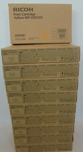 Cartouche d'encre jaune jaune RICOH MP CW2200 841638 pour MP CW2200 CW2201 06-2022 NEUF - Photo 1/1