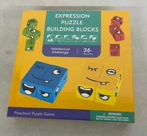 Cute Facial Expression Puzzle Building Blocks Early Educational Toys For Kids - Picture 1 of 4