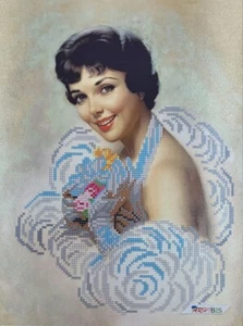 Beautiful Girl Bead Embroidery Scheme on Canvas DIY Printed Pattern ta-240 - Picture 1 of 10
