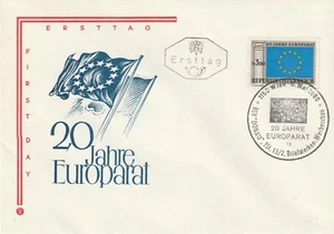 1969 Austria FDC cover 20th Anniversary Council of Europe - Picture 1 of 2