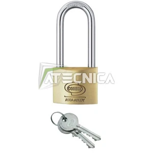 Candado De Latón Con Gancho Largo CORBIN Assa Abloy 40 Mm 2 Llaves - Imagen 1 de 1
