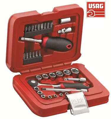 USAG 601 1/4 J34 SET CHIAVI BUSSOLA BUSSOLOTTI ESAGONALI + CRICCHETTO INSERTI BI