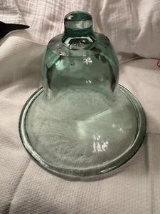 Antique French Garden Cloche Green Glass Garden Bell Jar Dome 8” W x 5.5" H - Picture 1 of 15