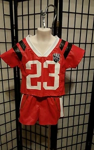 Vintage Harlem Jersey Player #23 Shirt & Shorts Set Size Child's 6X Red & White - Picture 1 of 6