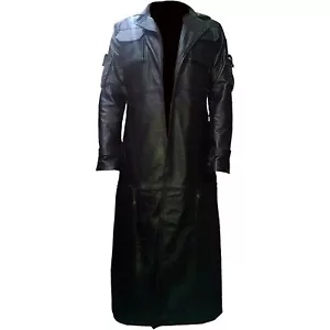 Herren The Punisher Frank Castle Cosplay in voller Länge Echtleder Trenchcoat - Bild 1 von 3