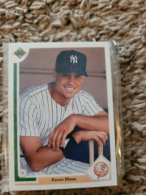 1991 cubierta superior béisbol equipo de los Yankees de Nueva York conjunto Kevin Maas Don Mattingly Deion Foto 1 de 2