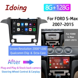 Android 12 4G LTE Car Radio GPS Navigation For Ford S-Max 2010 2011 2012-2015 - Picture 1 of 22