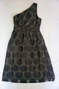 Portmans Sz 10 One-Shoulder Sheath Dress Black Lace Cocktail Party Wedding A04 - Picture 1 of 9
