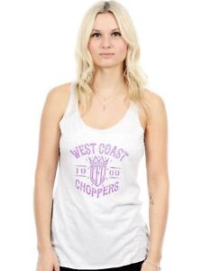 West Coast Choppers White CFL Racerback Womens Tank Top - L