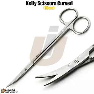 16 cm Kelly Schere gebogen Munddissektion lange Reichweite Zahnfleisch Gewebe Schneiden Naht - Bild 1 von 3