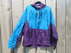 Vintage 90's Ocean Equipment Purple Blue 1/2 Zip Windbreaker Jacket Size Large