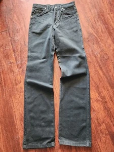 WRANGLER 936KMT MEN'S JEANS  COWBOY CUT SLIM FIT, FITS OVER BOOTS DENIM GREEN... - Picture 1 of 16