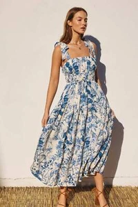 FIT AND FLARE MIDI DRESS - Picture 1 of 5