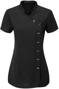 Woman Beauty Tunics Salon Carer Dentists Uniform Woman Top in Black Red Lilac - Picture 1 of 51