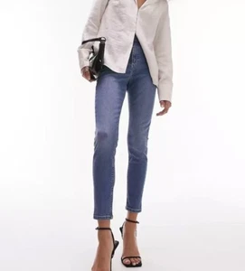 Topshop Jamie jeans in mid blue (S35) (M) - Picture 1 of 4