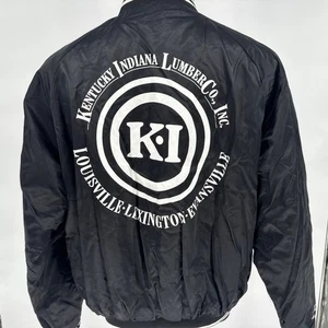 Kentucky Indiana Lumber Co Satin Jacket Auburn Sportswear Vintage Mens L - Picture 1 of 5