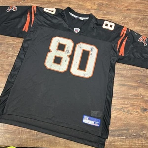 NFL Equipment Peter Warrick Bengals #80 Reebok On-Field Black Jersey XL Mesh - Picture 1 of 10