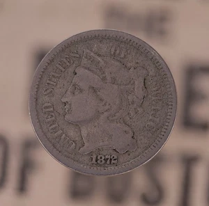 1872 Three Cent Nickel 3C (B2926) - Picture 1 of 2