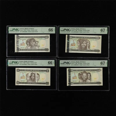 1997 Eritrea Bank of Eritrea 1-20 Nafka PMG 66/67 EPQ UNC 4PCS - Image 1 of 4