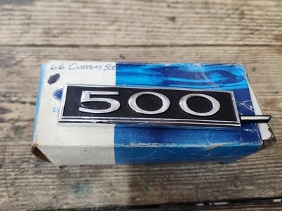NOS OEM 1966 Ford Galaxie 500 Quarter Panel Emblem C6AZ-62291B30-A2 - Image 1 of 4