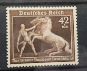 Deutschland 1939 Braunes Band Deutschland Falz postfrisch Einzelwert - Bild 1 von 1