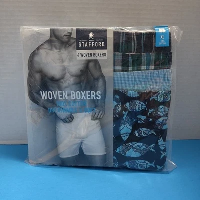 Pack de 4 boxers tejidos Stafford XL 100 % algodón Foto 1 de 3