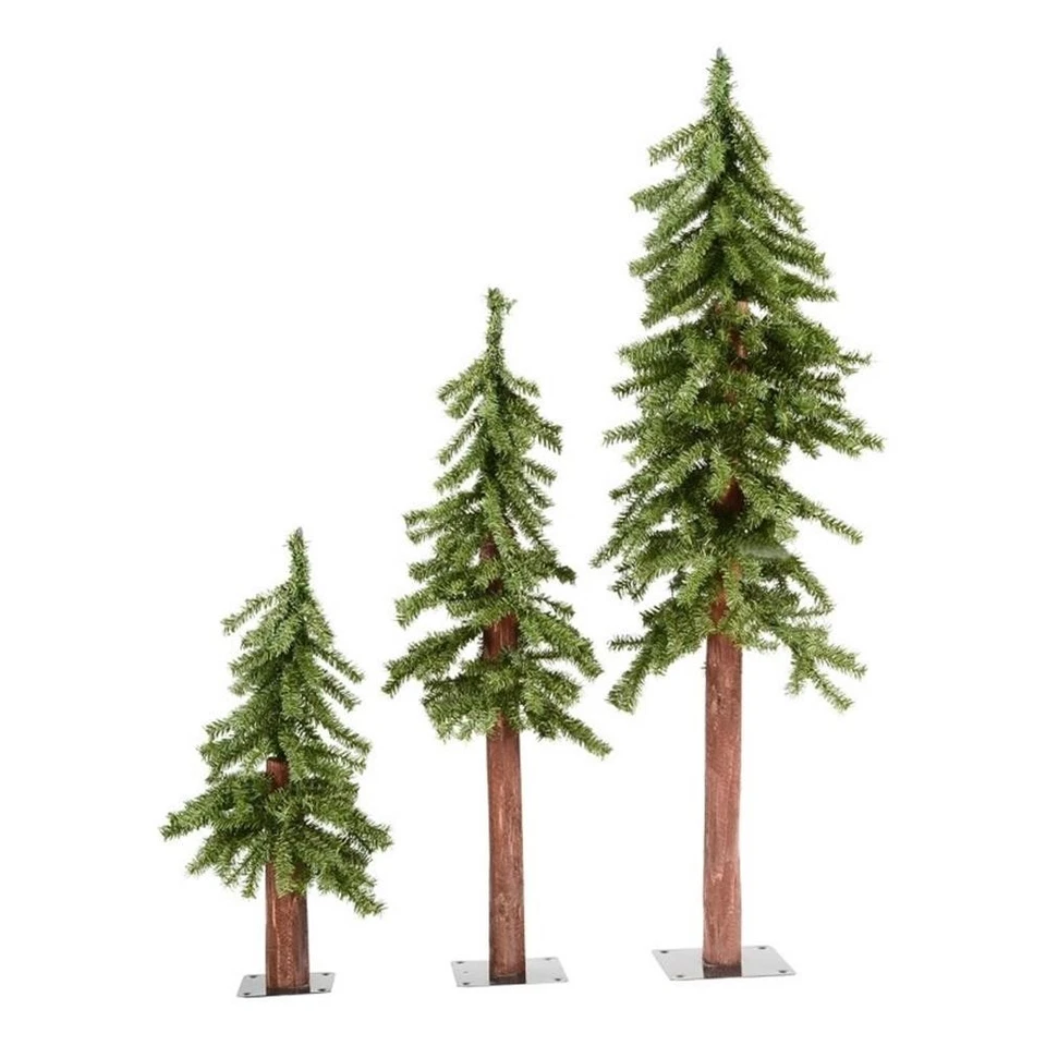Vickerman 48" Plastic Natural Alpine Artificial Christmas Tree Set in Green - Image 1 of 1