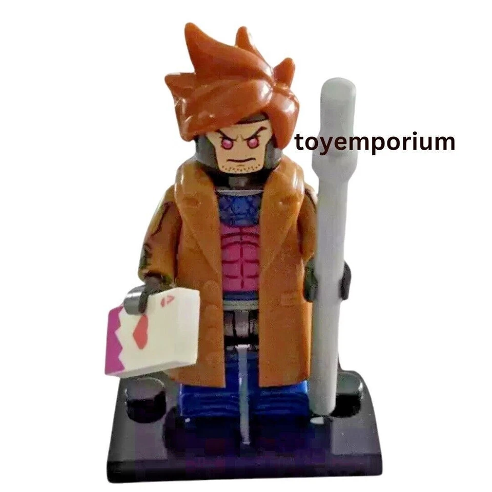 Marvel GAMBIT, Dual Head, XMEN, Minifigure, Custom Lego Building Block - Image 1 of 1
