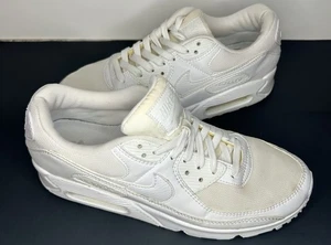 Nike Women's Air Max 90 DH8010-100 White Casual Shoes Size 10 Triple White - Picture 1 of 16