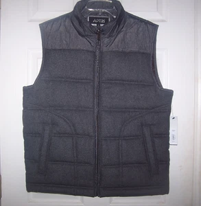 NEW w/ $100 tag From Kohl's APT. 9 Men's M Premium Outdoor Full Zip Gray Vest - Picture 1 of 8