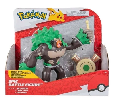 Pokemon Epic Battle Figura Rillaboom Figura de Acción Totalmente Articulada NUEVO Foto 1 de 3