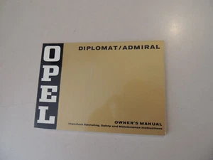 Rider owner s manual handbook Opel Diplomat / Admiral B Ausgabe 01.1973 - Bild 1 von 9