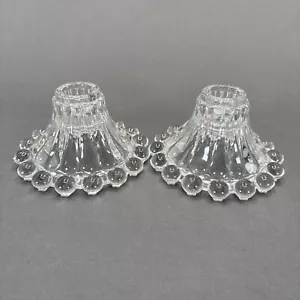 Anchor Hocking Berwick Boopie Candelabri Trasparenti a Luce Singola 2 7/8" Set di 2 - Foto 1 di 11