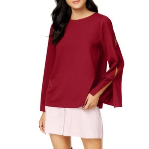 KENSIE NEW Women's Slit Detail Split Bell Sleeves Blouse Shirt Top TEDO - Picture 1 of 2