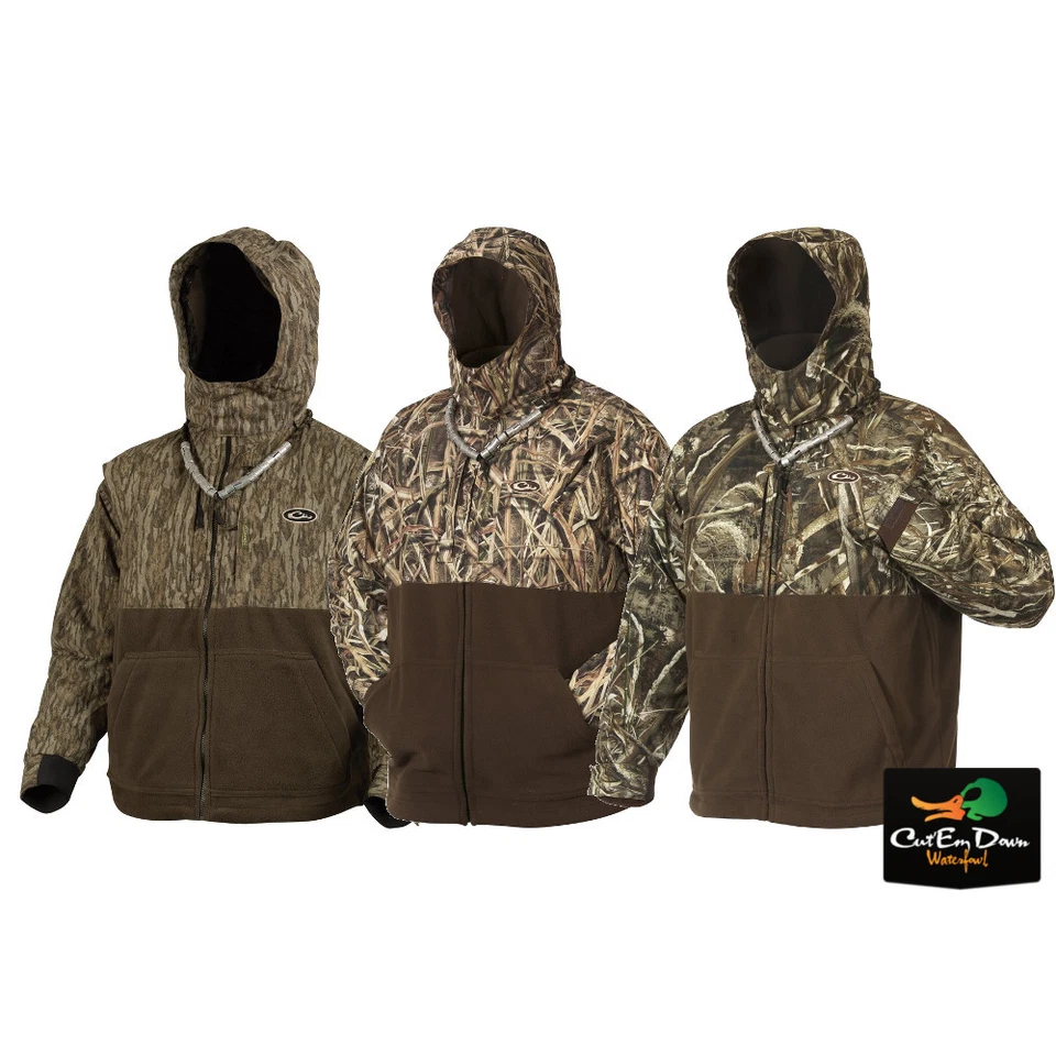 DRAKE WATERFOWL MST CAMO EQWADER DELUXE FULL ZIP JACKET COAT - Image 1 of 1