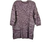Jason Maxwell Women Sweater XL Purple Knitted 3/4 Sleeve Purple Pullover Top