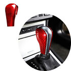 RED Reak Carbon Fiber Gear ShiftKnob Cover Trim For BMW E60 E61 X3 X5 E83 E53