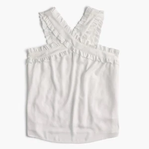 NWT J.CREW Sizes 2 - 12 Drapey Wrap-front Sleeveless Top in Ivory Style H1490 - Picture 1 of 5