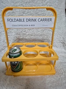 6 pack drink carrier Foldable plastic cup holder Big cups,Bottles Coffee cup. - Picture 1 of 14