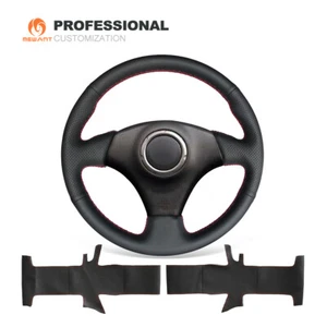 Funda de volante de cuero auténtico negra para Toyota RAV4 Celica Matrix MR2 Supra Voltz - Imagen 1 de 9