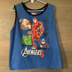 Marvel Kids Avengers Tank Top Size 7 PULLOVER TOP BLUE MULTICOLOR - Picture 1 of 3