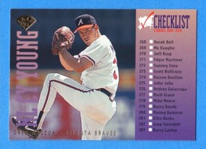 1995 Leaf Checklist #6 Greg Maddux Braves