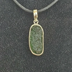 Moldavite 925 Sterling Silver Pendant 6g | Authenticity Guaranteed | IMCA 5751 - Imagen 1 de 7