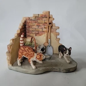 Lowell Davis Hittin the Trail LE 408/1250 Schmid Figurine Cat Kittens Dog 1994 - Picture 1 of 6